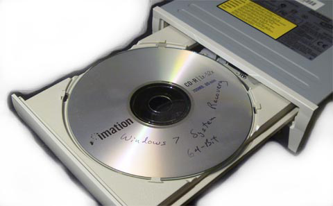 Optical drive with CD.